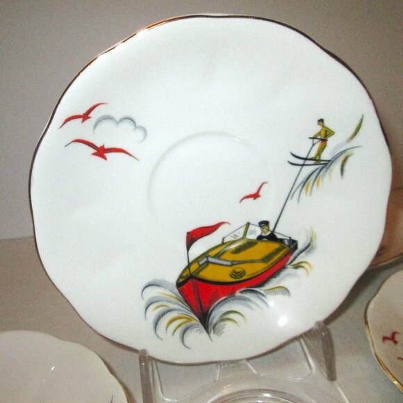 Skiing Sport Enthusiasts 1949 "Special Series" Limited Edition Lg teacup sets - Picture 2 of 8